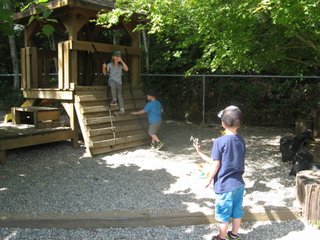 The play house is always a cool place for imaginary games